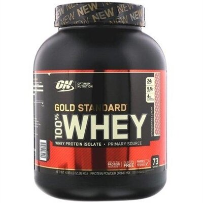 Протеїн Optimum Nutrition Gold Standard 100% Whey, полуничний крем, 2,27 кг