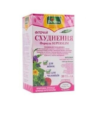 Фіточай Dr.Fito Схуднення Формула Суперслім по 1.5 г №20 в філ.-пак.
