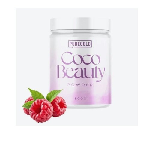 Комплекс для краси та здоров'я волосся, нігтів та шкіри Pure Gold CocoBeauty Raspberry зі смаком малини, 300 г