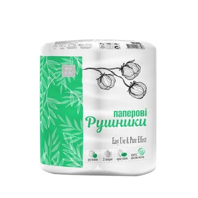 Рушники паперові Dr.Nice Економ білі, 2 рулони
