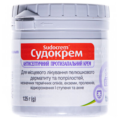 Судокрем крем д/зовн. заст. по 125 г у бан.