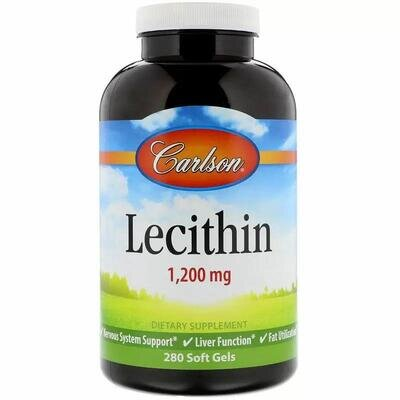 Лецитин Carlson Labs Lecithin 1200 мг, 280 капсул