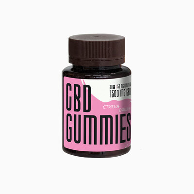 Канабідіол CBD ведмедики 50 мг Стигла вишня, 30 штук