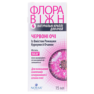 Флора Віжн червоні очі краплі оч., р-н по 15 мл у флак.