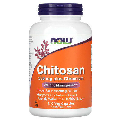 Хітозан NOW Chitosan 500 мг вег. капсули №240