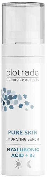 Сироватка для обличчя Biotrade Pure Skin з гіалуроновою кислотою та ніацинамідом для інтенсивного зволоження шкіри, 30 мл