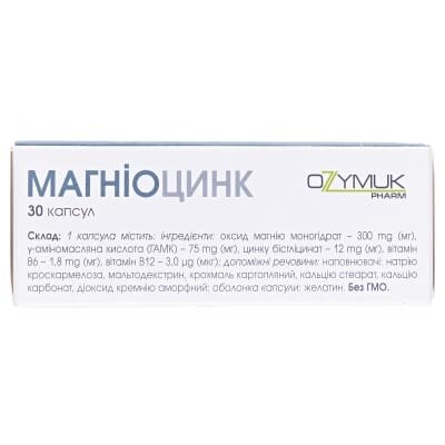 Магніоцинк капсули по 420 мг №30 в бліст.