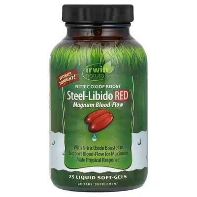 Комплекс для репродуктивного здоров'я чоловіків Irwin Naturals Steel-Libido Red, 75 капсул із рідиною