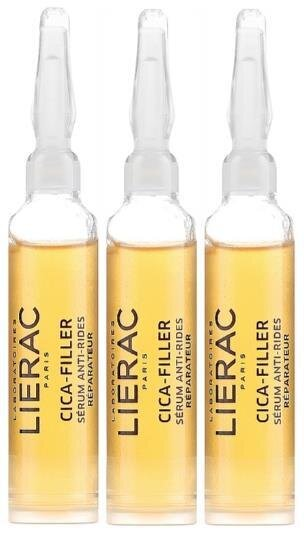Сироватка для обличчя Lierac Cica-filler відновлююча проти зморшок, 3 ампули х 10 мл