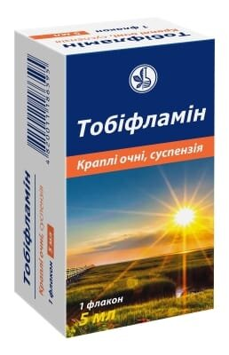Тобіфламін краплі оч., сусп. по 5 мл у флак.-крап. поліет.