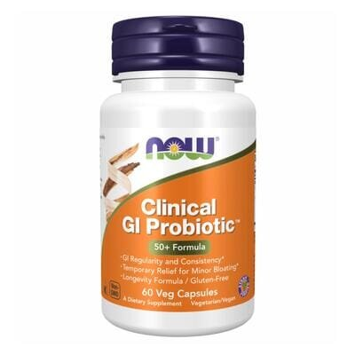 Пробіотики 50+ NOW Clinical GI Probiotic вег. капсули №60