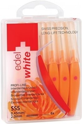 Інтердентальні щітки Edel White Profi-Line SSS 0.45/2.0 мм, 6 шт