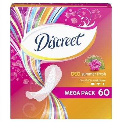 Прокладки щоденні Discreet Deo Summer Fresh Multiform, 60 штук