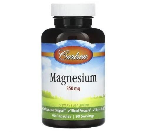 Магній Carlson Labs Magnesium 350 мг, 90 капсул