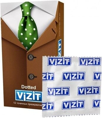 Презервативи Vizit Dotted з пухирцями, 12 штук