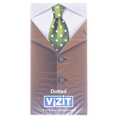Презервативи Vizit Dotted з пухирцями, 12 штук
