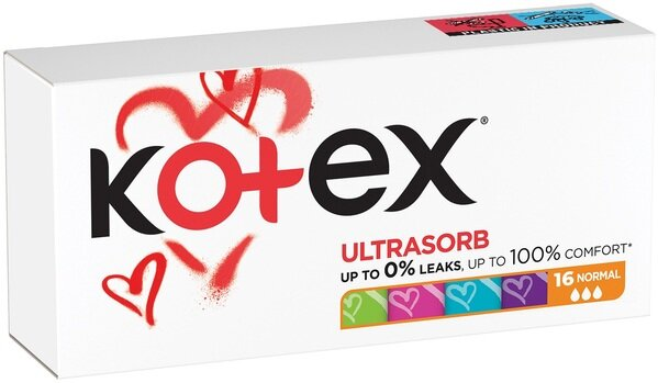 Тампони гігієнічні Kotex Normal, 16 шт