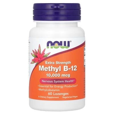 Метил В-12 NOW Methyl B-12 10000 мкг льодяники №60