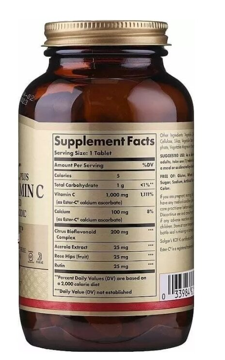 Вітамін С Solgar Ester-C Plus 1000 мг Vitamin C таблетки №60