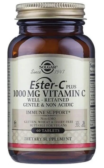 Вітамін С Solgar Ester-C Plus 1000 мг Vitamin C таблетки №60