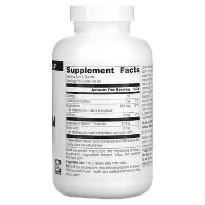 Магній малат Source Naturals Magnesium Malate, 180 таблеток