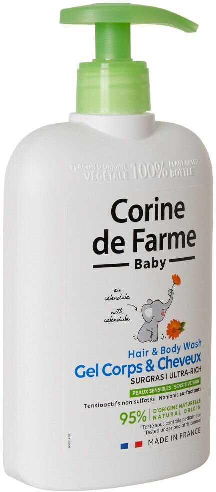 Гель для миття волосся та тіла Corine De Farme Baby з календулою, 500 мл