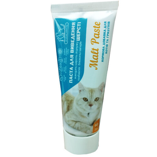 Паста Malt Paste для виведення шерсті у котів та гризунів, 60 мл