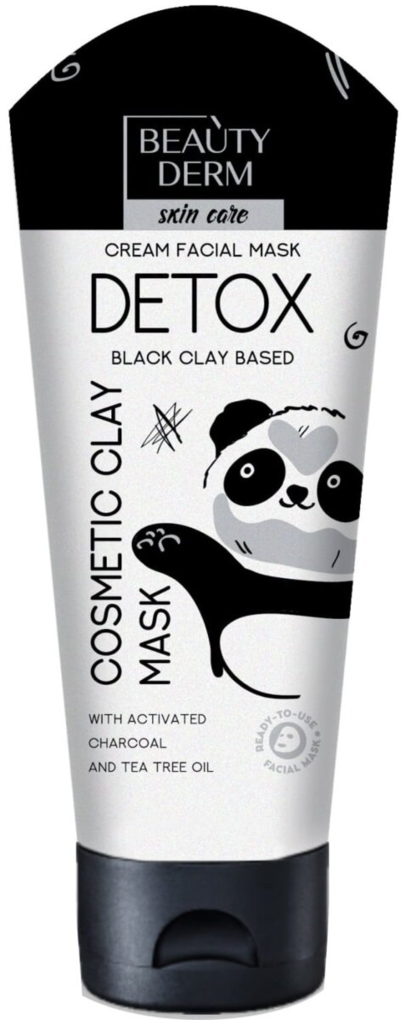 Маска для обличчя Beauty Derm Detox на основі чорної глини, 75 мл