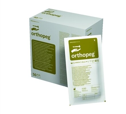 Рукавички хірургічні Mercator Medical Orthopeg стерильні латексні непудровані, розмір 6,5, пара