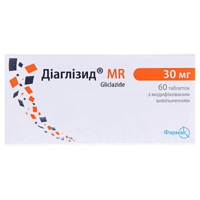 Діаглізид MR таблетки з модиф. вивіл. по 30 мг №60 (10х6)