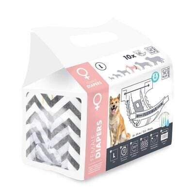 Підгузки гігієнічні M-Pets Female Diapers для собак-дівчаток, розмір L, 34х50 см