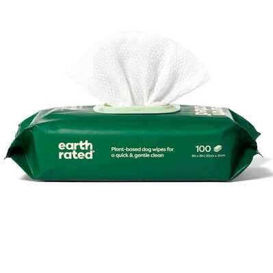 Серветки вологі Earth Rated Dog Wipes універсальні без аромату для догляду за собакою, 100 штук
