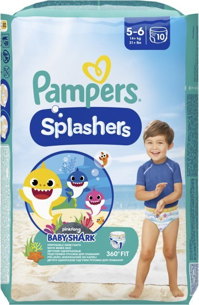 Підгузки-трусики Pampers Splashers розмір 5-6, 14+ кг, для плавання, 10 шт