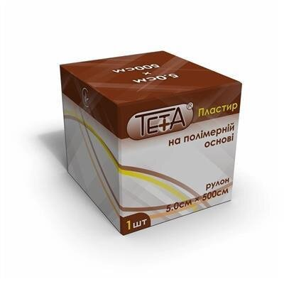 Пластир медичний Teta на полімерній основі, котушка, 5 х 500 см, 1 штука