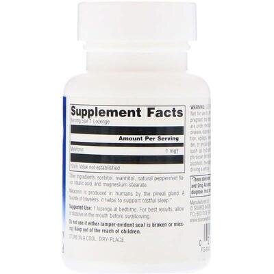 Мелатонін Source Naturals Melatonin 1 мг м'ята, 100 льодяників
