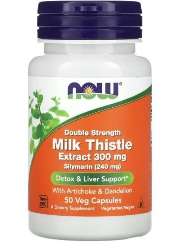 Розторопші екстракт NOW Milk Thistle Extract 300 мг вег. капсули №50