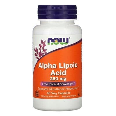 Альфа-ліпоєва кислота NOW Alpha Lipoic Acid 250 мг вег. капсули №60