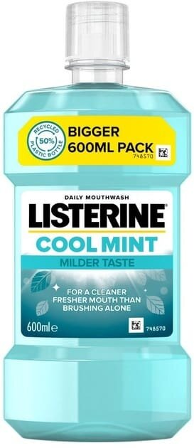 Ополіскувач для порожнини рота Listerine Cool Mint Свіжа м'ята М’який смак, 600 мл