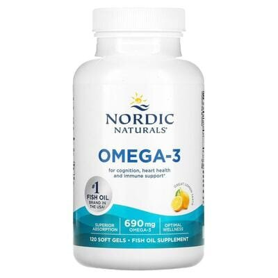 Омега-3 Nordic Naturals Omega-3 690 мг, лимон, 180 капсул