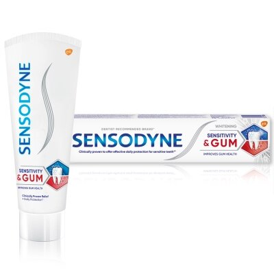Зубна паста Sensodyne Чутливість зубів і Захист ясен Відбілююча, 75 мл