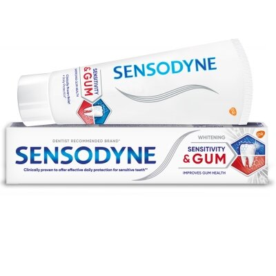 Зубна паста Sensodyne Чутливість зубів і Захист ясен Відбілююча, 75 мл