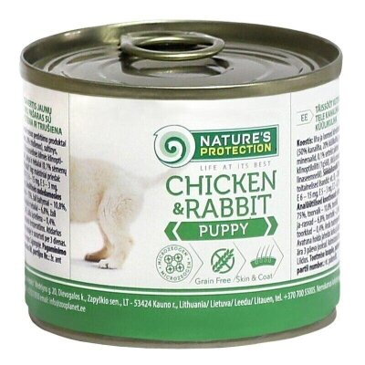 Корм вологий для цуценят Nature's Protection Puppy chicken & rabbit з куркою і кроликом 200 г