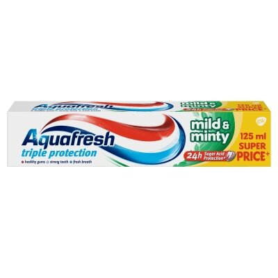 Зубна паста Aquafresh Tripl Protection потрійний захист м'яко-м'ятна, 125 мл