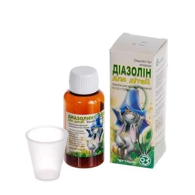 Діазолін для дітей гранули д/ор. сусп. 0.6 г/100 мл по 9 г у флак.