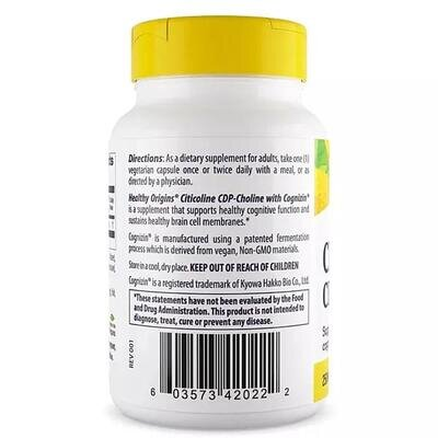 Когніцін цитиколіну Healthy Origins Cognizin Citicolinee 250 мг, 30 капсул
