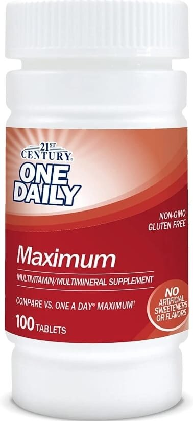 Мультивітаміни 21st Century One Daily Multivitamin Maximum, 100 таблеток