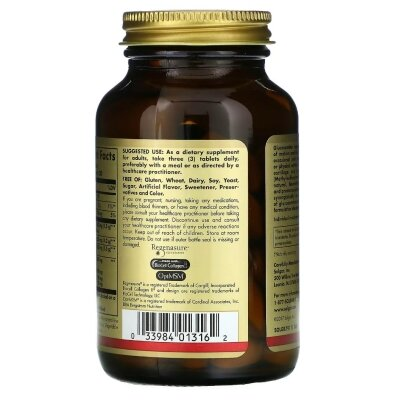 Глюкозамін, гіалуронова кислота, хондроїтин та МСМ Solgar Glucosamine Hyaluronic Acid Chondroitin MSM таблетки №60