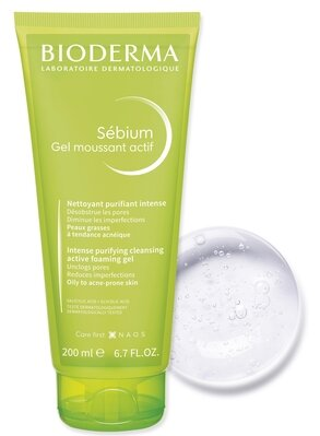 Гель Bioderma Sebium активний для обличчя очищуючий, 200 мл