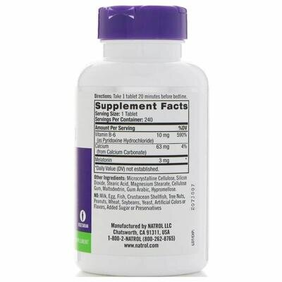 Мелатонін Natrol Melatonin 3 мг, 240 таблеток