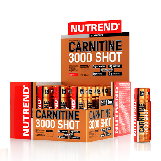 Жироспалювач Nutrend Carnitine 3000 Shot Апельсин, 60 мл